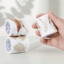 Vintage Botanicals Washi Tape Sticker Set (GILDED)