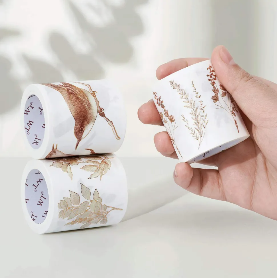 Vintage Botanicals Washi Tape Sticker Set (GILDED)