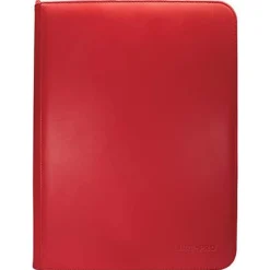 Vivid Red 9-Pocket Zippered Pro-Binder Portfolio