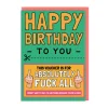 Voucher For Absolutely F*ck All Birthday Card
