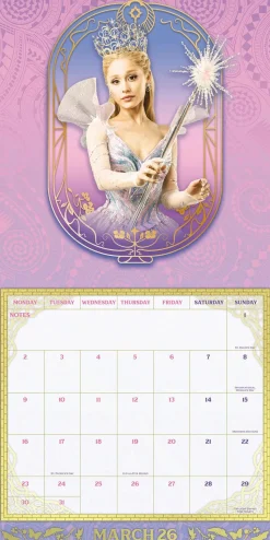 WICKED MOVIE 2026 SQUARE CALENDAR