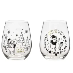 Winnie the Pooh Christmas Glasses Set of 2