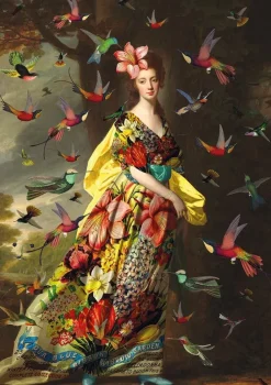 Woman & Hummingbirds, Kort 120 x 170mm